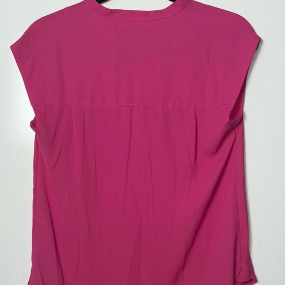 J. Crew Drapey cap-sleeve top Women's size XXS Fuchsia Dark Pink - Picture 10 of 16